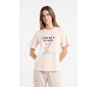 T-shirt de pyjama en coton avec illustration “mocktail” - Ginger - M - Rose - Femme - Etam