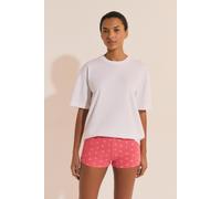 T-shirt de pyjama manches courtes en coton - Joanne - M - Blanc - Femme - Etam