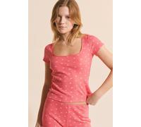 T-shirt de pyjama manches courtes en coton - Ondine - XL - Rose - Femme - Etam
