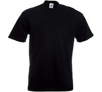 T-shirt de qualité supérieure de la marque Fruit of the Loom S, M, L, XL, XXL, 3XL, différentes couleurs XL, noir
