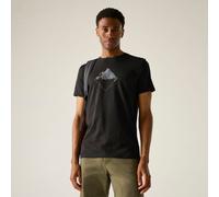 T-shirt de randonnée homme Regatta Breezed Graphic Tee Noir - Léger, respiran...