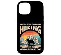 T-Shirt de randonnée pour Chien Terre-Neuve - Aventure en Montagne avec Newfie Coque pour iPhone 15
