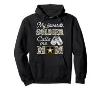 T-Shirt de Remise de diplôme avec Inscription « My Favorite Soldier Calls Me Mom » Sweat à Capuche