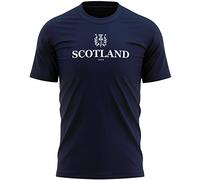 T-shirt de rugby pour homme Motif chardon écossais, bleu marine, L