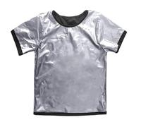 T-shirt de sauna pour homme - Gilet de sauna - Corset - Taille - Entraîneur - Body - Vêtement de sauna - Manches courtes - Accessoire d'entraînement - Contrôle du ventre - Perte de poids - T-shirt, O