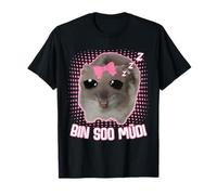 T-shirt de sommeil officiel Sad Hamster Meme Bin So Müdi T-Shirt