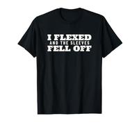 T-Shirt de Sport Amusant avec Inscription « I Flexed and The Sleeves Fell Off » T-Shirt Graphique avec Valeur