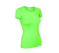 T-shirt de sport Assoluta à manches courtes pour femme, existe en couleurs vert, orange, rose et jaune fluo S Vert fluo