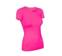 T-shirt de sport Assoluta à manches courtes pour femme, existe en couleurs vert, orange, rose et jaune fluo S rose fluorescent