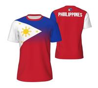 T-shirt de sport avec drapeau des Philippines (2) imprimé en 3D pour supporters Gear Running, multicolore, 4XL