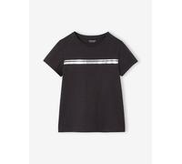 T-shirt de sport Basics fille rayures irisées placées anthracite 3A