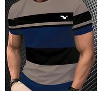 T-shirt de sport casual pour hommes - Graphique aigle, tissu de sport léger, convient pour l'extérieur, les déplacements, les vacances, lavable en machine, confortable pour toutes les saisons, mode qu