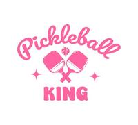 T-shirt de sport de pagaie dynamique avec pack de pickleball passionnant Stickers muraux en vinyle 36x49cm Installation facile Rose