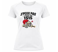 T-Shirt de Sport Femme Reconstitution Historique J'peux Pas | Polyester Respirant 140 g/m² Manches Raglan Dos Long XS à XXL | Running Fitness Yoga | Idée Cadeau Passionnée D'Histoire Sport