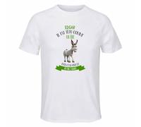 T-Shirt de Sport Homme Edgar il est têtu comme Un âne mais C'est pour ça qu'on l'adore | Polyester Respirant 140 g/m² Manches Raglan Dos Long XS à 3XL | Running Musculation Fitness Salle
