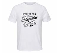 T-Shirt de Sport Homme J’Peux Pas j’AI Calligraphie | Polyester Respirant 140 g/m² Manches Raglan Dos Long XS à 3XL | Running Musculation Fitness Salle | Cadeau Calligraphe Homme Sport Anniversaire