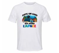 T-Shirt de Sport Homme Juste Un Gars Qui Adore l'apnée | Polyester Respirant 140 g/m² Manches Raglan Dos Long XS à 3XL | Running Musculation Fitness Salle | Cadeau Apnéiste Homme Sport Anniversaire