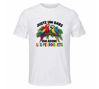 T-Shirt de Sport Homme Juste Un Gars Qui Adore Les perroquets | Polyester Respirant 140 g/m² Manches Raglan Dos Long XS à 3XL | Running Musculation Fitness Salle