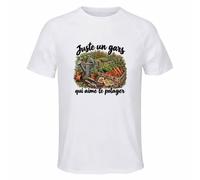 T-Shirt de Sport Homme Juste Un Gars Qui Aime Le Potager | Polyester Respirant 140 g/m² Manches Raglan Dos Long XS à 3XL | Running Musculation Fitness | Idée Cadeau Jardinier Sport