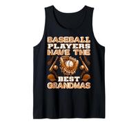 T-shirt de sport mignon avec inscription « Baseball Players Have The Best Grandmas » Débardeur