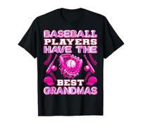 T-shirt de sport mignon avec inscription « Baseball Players Have The Best Grandmas » T-Shirt
