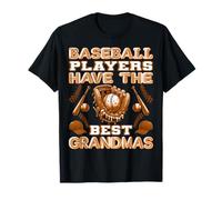T-shirt de sport mignon avec inscription « Baseball Players Have The Best Grandmas » T-Shirt