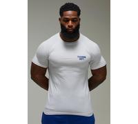 T-shirt de sport moulant à slogan - MAN Active homme - blanc - 2XL, blanc
