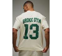 T-shirt de sport oversize à col montant et slogan Bronx - MAN Active homme - ecru - S, ecru