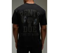 T-shirt de sport oversize à slogan - MAN Active homme - noir - XL, noir