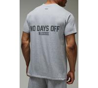 T-shirt de sport oversize à slogan No Days Off - MAN Active homme - gris - M, gris