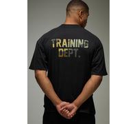 T-shirt de sport oversize délavé à imprimé camouflage - MAN Active homme - noir - M, noir