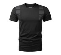 T-shirt de sport respirant pour homme - Haut de sport à séchage rapide - Haut de compression léger et respirant - T-shirt fonctionnel d'extérieur - T-shirt de protection à manches courtes - Séchage