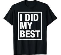 T-Shirt De Sport Respirant T-Shirts Manches Courtes Sportswear pour Running Sport Plage J'Ai Fait De Mon Mieux - Expression Humoristique Sarcastique Et Originale XL