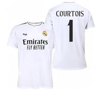 T-shirt de sport Thibaut Courtois - Style imposant, confort maximal et technologie Pro pour les fans de football et les gardiens de l'arc, Blanche, S