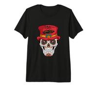 T-Shirt de Surf Souvenir avec Chapeau Sugar Skull de Santa Cruz, Californie T-Shirt Haut de Gamme