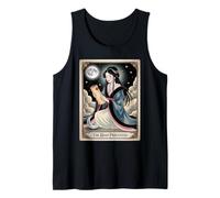 T-shirt de tarot de la grande prêtresse - Parchemin et sagesse lunaire Débardeur