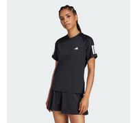 adidas Femme Club 3 Stripe Tennis Climacool T-Shirt, Black, XL