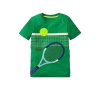 T-shirt de tennis imprimé à manches cloches et col rond pour filles de 1 à 9 ans (vert, 6-7 ans)