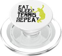 T-Shirt de Tennis pour Femme Eat Sleep Tennis Repeat PopSockets PopGrip pour MagSafe