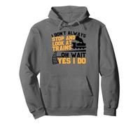 T-Shirt de Train pour garçons Stop and Look and Trains Sweat à Capuche