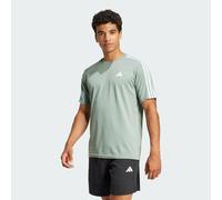 Adidas Homme Train Essentials 3-Stripes Training Tee, Silver Green/White, S