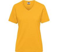T-Shirt De Travail Bio Col V - Femme - Jn1807 - Jaune D'or