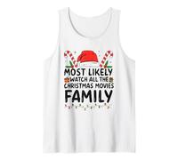 T-Shirt de Vacances Amusant Watch All The Christmas Movies Débardeur
