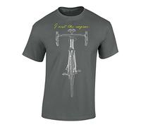 T-Shirt de vélo: I am The Engine - Cadeau pour Cyclistes - BMX - vélo - VTT - MTB - Mountain Bike - Bicyclette - Sports extrêmes - Cadeau pour Les Fans de VTT - vététiste -L, Nr.B0704