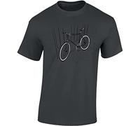 T-shirt de vélo pour homme : Bike More/Worry Less Ride More/Indoor Bike - Tshirts de sport pour homme - Accessoires vélo de route, Dark Grey - Indoor Bike, M