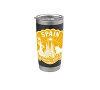 T-shirt de voyage « Spain is Calling and I Must Go » Gobelet isotherme en acier inoxydable double paroi