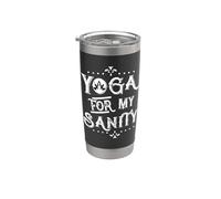 T-shirt de yoga amusant. Yoga pour ma santé. Apprenez à vous détendre et à vous détendre Gobelet isotherme en acier inoxydable double paroi