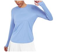 T-Shirt de Yoga Femme Manches Longues Top D’entraînement Port Quotidien Hauts Yoga Fitness Sport pour Femmes Vêtements à La Mode Loisirs Quotidiennes Femme Tops avec Passe-Doigts