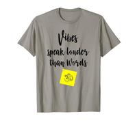 T-Shirt de Yoga Vibes Speak Louder Than Words Cadeau de Cours de Yoga T-Shirt