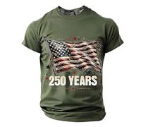 T-shirt décontracté 2026 pour homme à manches courtes - T-shirt confortable et respirant pour le quotidien également disponible en tant que look partenaire, Vert armée., XXL